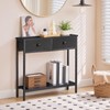HOOBRO 29.5" Narrow Console Table with 2 Fabric Drawers, Small