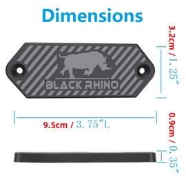 Black-Rhino Magnetic Gun Mount & Holster for Vehicle and Home, Concealed Holder for Handgun, Rifle, Shotgun, Pistol, Revolver | up to 65lbs (Black - 4PACK)