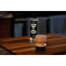 CARON & DOUCET Cutting Board Oil (8oz) and Applicator Bundle - Condition and Protect Your Wood Cutting Board, Butcher Block, Bamboo Kitchenware and Utensils