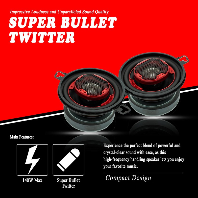 MB Quart XK2-108 3.5-Inch 140 Watt 2-Way Coaxial Speaker System