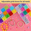IOOLEEM 15 Grids Plastic Bead Organizer Box, Organizer Container Storage