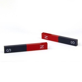 2 Educational Alnico Bar Magnet for Science, Education, Experiments, Students, and Teachers - North & South Identified - 11mm x 6mm x 75mm