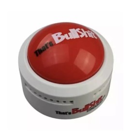 That's Bullshit Button () - Talking Button Features Hilarious BS Sayings White