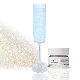 Sip and Shimmer Edible Glitter for Drinks – Drink Glitter for Cocktails, Wine, Champagne, Beverages – Food-Grade Cocktail Glitter Made in USA – Kosher, Nut-Free, Gluten-Free – Clear Drink Glitter