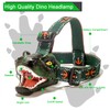 lelefa Dinosaur Kids Headlamp, T-Rex Dinosaur Led Headlamp Flashlight, Dinosaur