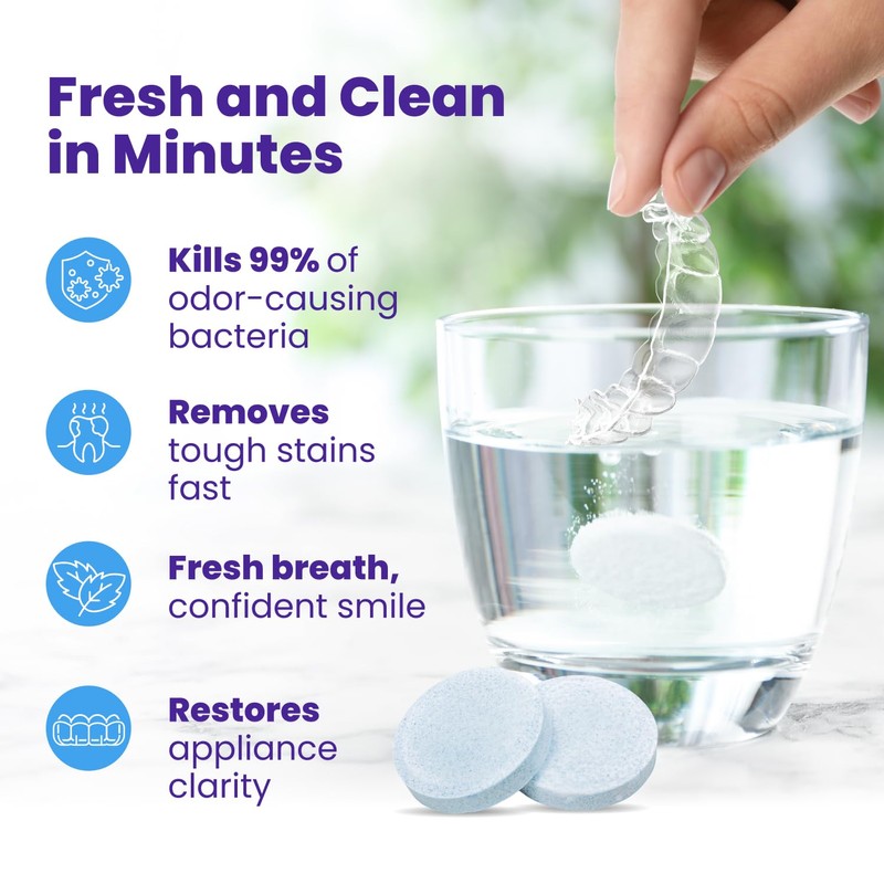 Retainer Brite Tablets for Cleaner Retainers and Dental Appliances -