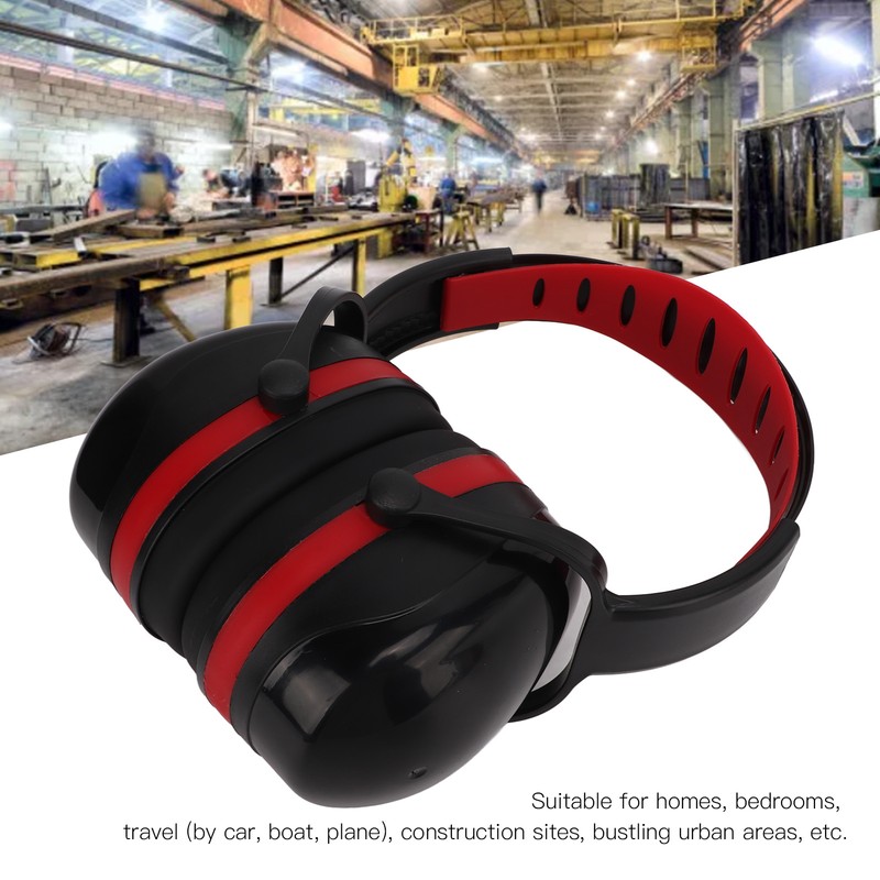 Hearing Protection Ear Muffs 24dB NRR Adjustable 360° Rotating Shell