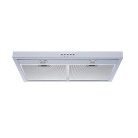 Winflo 30 In. Convertible Under Cabinet Range Hood in White with Mesh Filters and Push Buttons