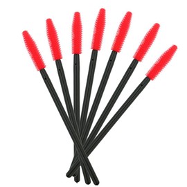 ADAMAI ADAMAI Professional Disposable Silicone Eyelash Mascara Brushes Wands Applicator Makeup Kits (Pack of 1000, Red)