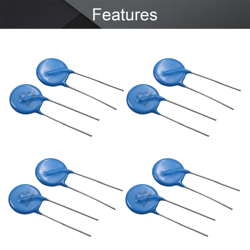 Fielect 10Pcs Voltage Dependent Resistors AC 175V 14D271K/F7.5 Radial Lead