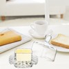Frcctre 2 Pack Glass Butter Dish, Small Glass Butter Keeper