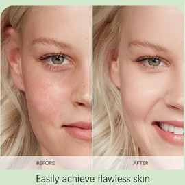 Anti-redness Face Primer, Green Colour Corrector, Redness-Correcting Primer for Blemished Skin | Hydrating Foundation Base & Brightening Complexion | Long-Lasting Makeup Grip | Moisturizing Color-Corr