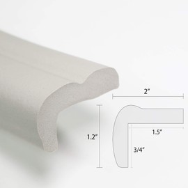 Kidkusion Jumbo Edge Cushion | Taupe | 6ft | Made in The USA