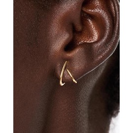 MUMREUES Gold Earrings for Women Trendy 14K Gold Plated Stud Earrings Dainty Minimalis Hypoallergenic Earrings Jewelry Gifts for Her