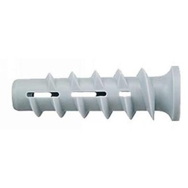 fischer FTP K 10 Turbo Aerated Concrete Anchor Made of Plastic for Attaching Pictures, Lights and Wall Shelves and Much More in Aerated Concrete and Solid Plaster Panels - Pack of 10 - Item No. 78414