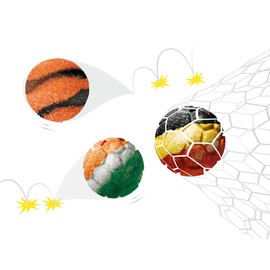 Galileo Fun 59219 Soccer Bouncy Balls, Bright Colourful DIY Jumping Balls, Sporty Kickballs, Experiment Box for Children from 8 Years