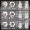 6PCS 3/4"Drive Torx Star & Triple Square Impact Socket Set,