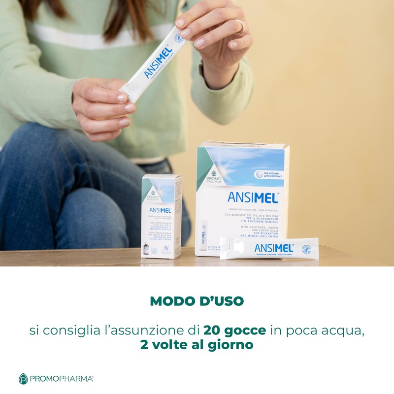 Ansimel – Integratore per Ansia e Stress - Con Ashwagandha,