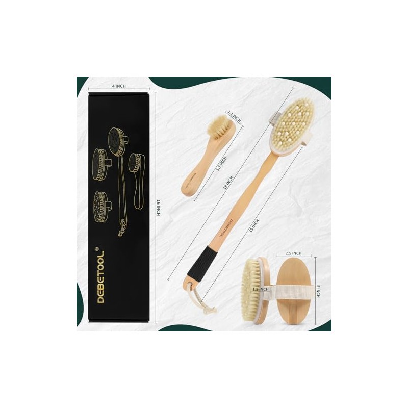 DEBETOOL Dry Brush Set for Body & Face - Dry
