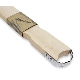 WitnyStore Kitchen Tool 7¼" Wooden Handle Stainless Steel Coconut Grater Shredder Traditional Style - Thai Cooking Utensils Multipurpose Portable Hand-Held Cookery Equipments for Food Fruit Vegetable
