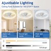 DLLT Modern Ceiling Fans with Lights: 20" Flush Mount Low