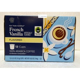 Barissimo French Vanilla Coffee Single Serve 12 Cups Box Fair Trade Certified