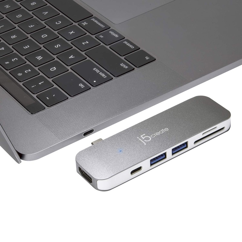 J5 create JCD386 USB Type-C 7-in-1 UltraDrive Mini Dock Power