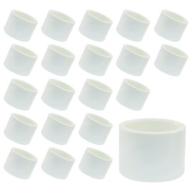 Luomorgo 1/2" PVC Pipe End Cap Fitting, 20 Pack Pipe Plug Socket Caps, White External End Caps for PVC Furniture, Garden Shelves, Racks DIY Projects