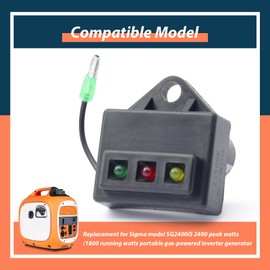 Lisnhlin Low Oil/Output/Overload Light Indicator Module Replacement for Sigma Model SG2400iS 2400 Peak Watts/1800 Running Watt Portable Inverter Generator, with CO Sensor