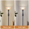 lianheng Glass Bowl Shade Replacement for Torchiere Floor Lamp, Standing