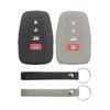 vicover 2Pcs Rubber Silicone 4 Buttons Remote Smart Key Fob