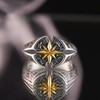 Grmpt North Star Ring for Men Silver Plated North Star