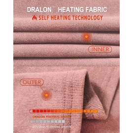 WOWENY Thermal Shirts for Women Base Layer Ultra Soft Fleece Lined Long Sleeve Top Thermal Underwear Winter Cold Weather(Pink,Small)