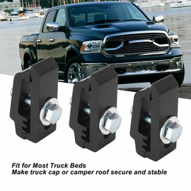 Generic Mounting Clamp, 6pcs Aluminum Tightly Fasten 1112514 Tonneau Cover Clamp Heavy Duty Truck Cap Accessories with Intallation Sets, for Most Truck Beds (Black)