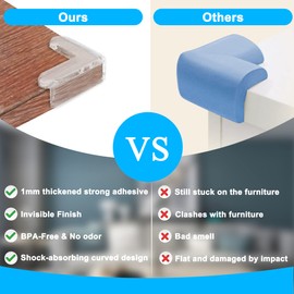 VENGABY 24 Pack Table Corner Protector for Baby, Baby Proof Corners and Edges, Corner Protectors for Furniture, Furniture Corner Guard & Edge Safety Bumpers, Cover Sharp Edges, Clear and Transparent