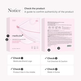 medicube Máscara de gel de jalea de colágeno rosa con ADN de salmón y PDRN | Máscara facial de una noche para piel de brillo de vidrio - elasticidad, hidratante, reafirmante e hidratante | cuidado