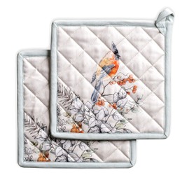 Maison d'Hermine Oven Gloves and Pot Holders Christmas Set