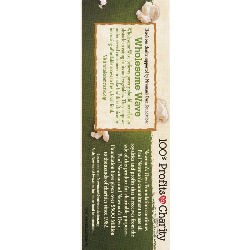 Newman's Own Microwave Popcorn, Sea Salt, 9.6-oz. (Pack of 12)