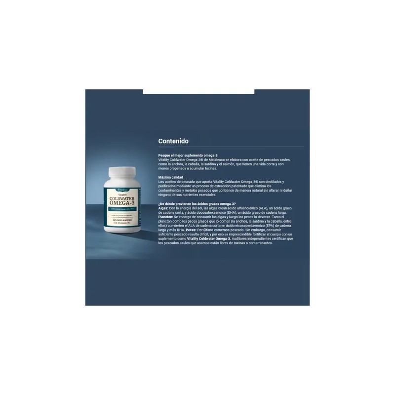 Omega 3 Coldwater Cápsulas Suplemento Para Salud General