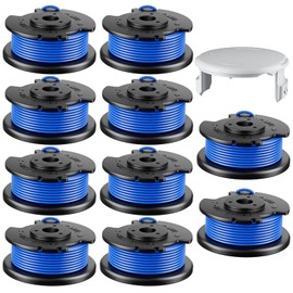 Kousika 11Pack .065" String Pre-Wound Spool Compatible with Hart Auto-Feed String Trimmer Cordless Trimmers and Cover Cap Replacement Part (10 Spools, 1 Cap)