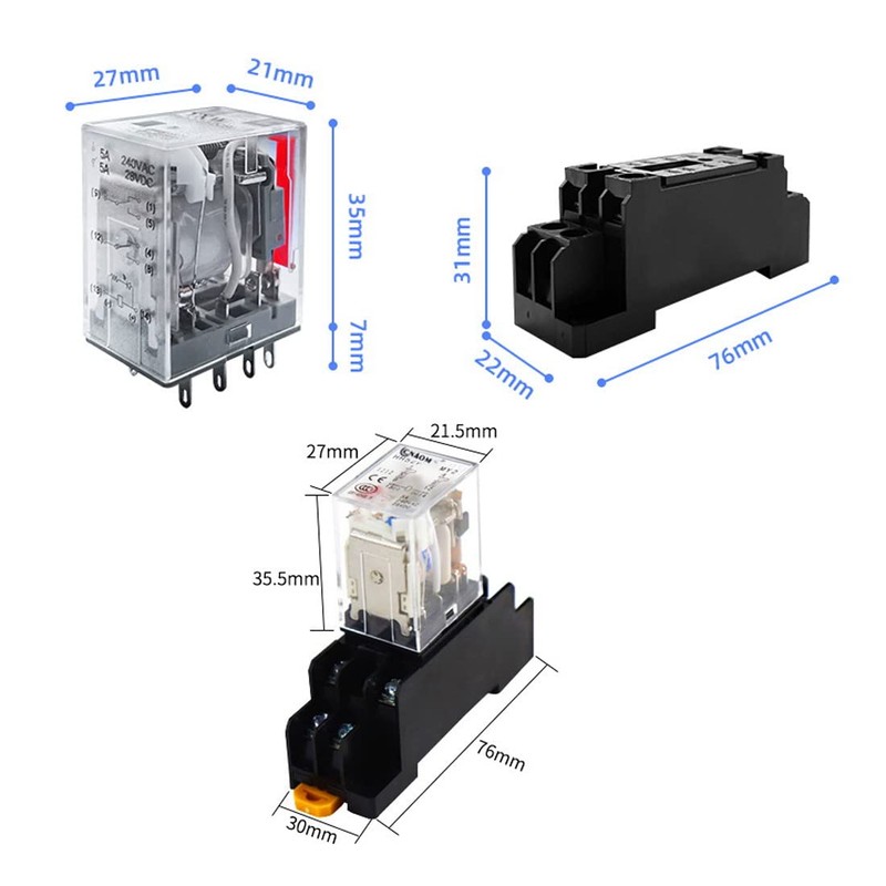 Electromagnetic Power Relay with HH52P Base AC 110V Power Relay