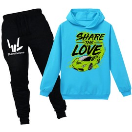 RoMuka Youth Share The Love Hoodie And Fans Sharer Sweatpants Suit Hooded Sweatshirts for Boys Girls, Share the Love 5