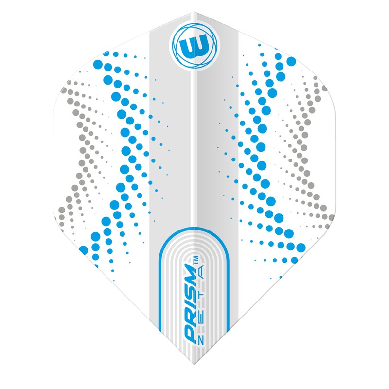 WINMAU Prism Zeta Circles White & Blue Dart Flights -