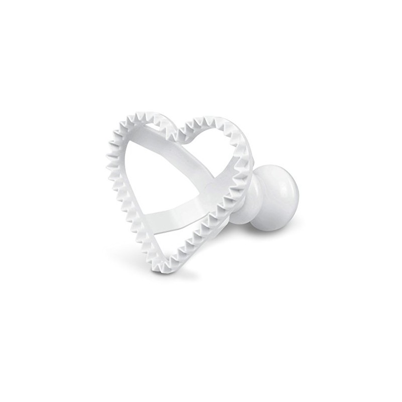 Staedter Heart Ravioli Cutter, 8.5 cm, PP Plastic, White, 30