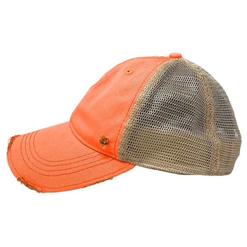 Gritty Bull - Gorra de bola envejecida clásico, Naranja Lavado,