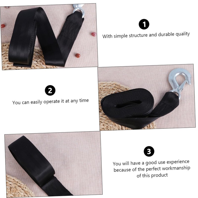 CHILDWEET Heavy Duty Trailer Strap 1.5 Ton Capacity with Marine