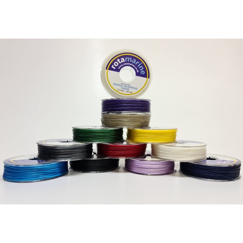 Whipping Twine 1mm 25mt Polyester Waxed Thread Spool (Grey)