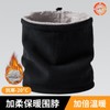 Winter Thermal Fleece Neck Warmer Collar - Windproof Equestrian Scarf for Neck Protection Black White Thick Fleece Style 3ea