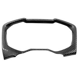 Yzrjrypl ABS Carbon Fiber Interior Front Dashboard Center Odometer Decorator Frame Cover Trim for Toyota RAV4 XA50 2019-2024