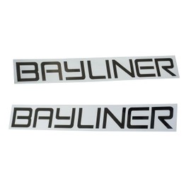 2pcs Vinyl Bayliner Decal Replacement for Bayliner Boat Outboard Motor Stickers (Black)